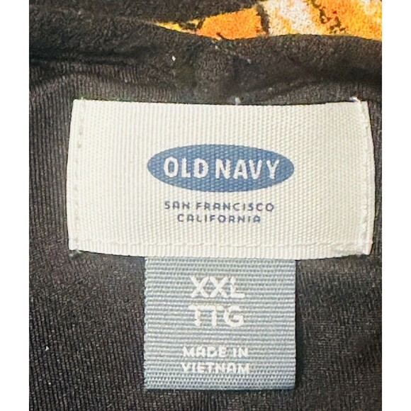 Old Navy Women Size XXL Black Tropical Flowers Print Lined Dress Boho Colorful - Picture 12 of 13